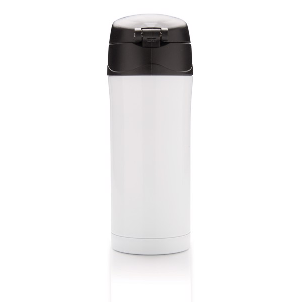 Easy lock vacuum mug - White / Black