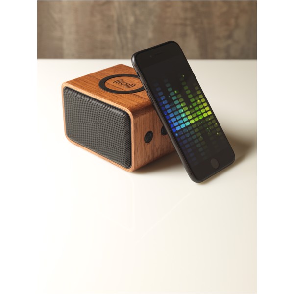 Altavoz con base de carga inalámbrica "Wooden"