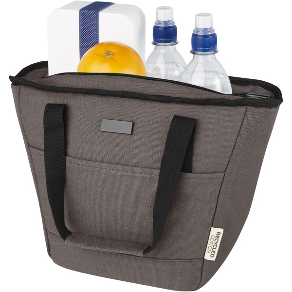 Joey 9-can GRS recycled canvas lunch cooler bag 6L - Grey