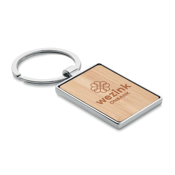 Rectangular key ring bamboo Bendigo