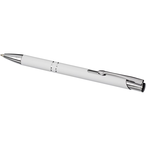 Moneta soft touch ballpoint pen (black ink) - White