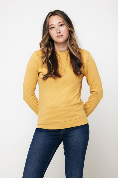 IQONIQ Zion recycled cotton crew neck - Ochre Yellow / XS
