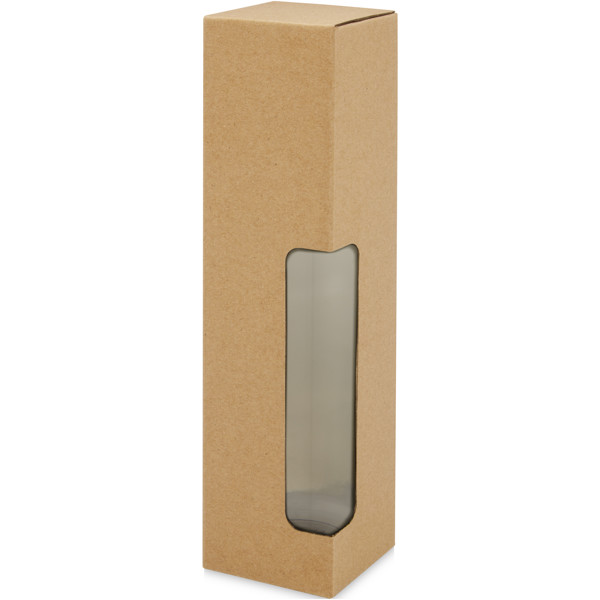 Ziggs 650 ml recycled plastic water bottle - Transparent Charcoal