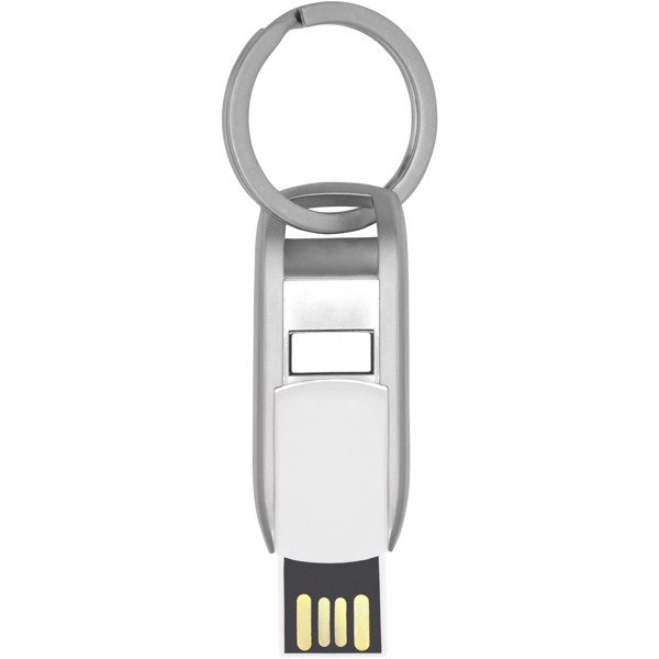 Flip USB - White / Silver / 1GB