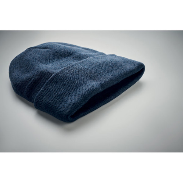 Beanie in RPET with cuff Polo Rpet - Blue