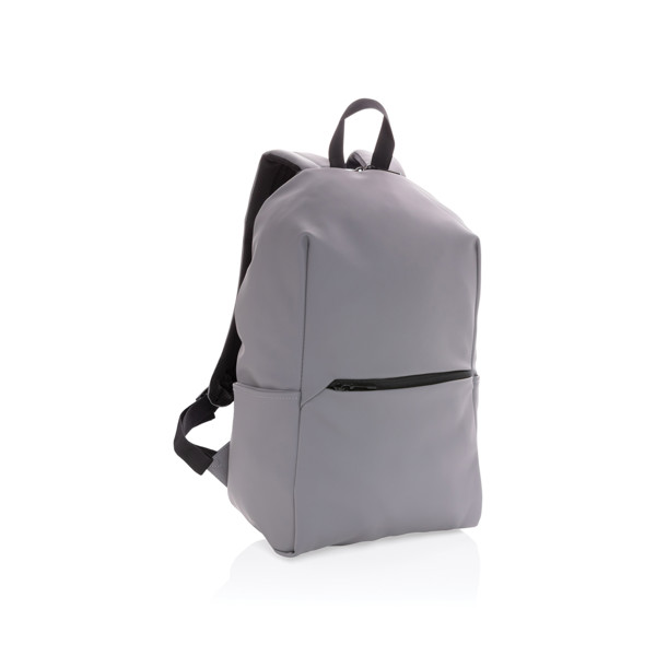Schicker PU 15.6" Laptop-Rucksack - Grau
