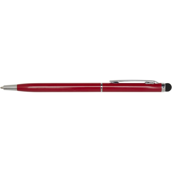 Ore aluminium ballpoint pen with stylus (blue ink) - Red