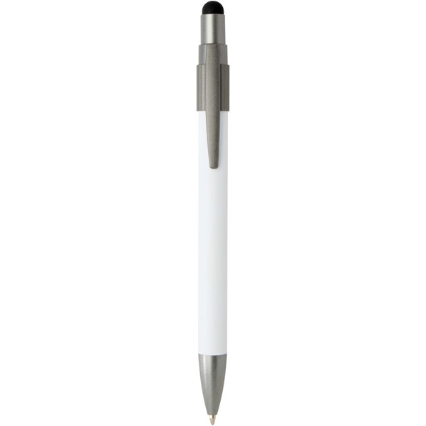 Rill RCS recycled ballpoint pen with stylus and fidget spinner (blue ink) - White