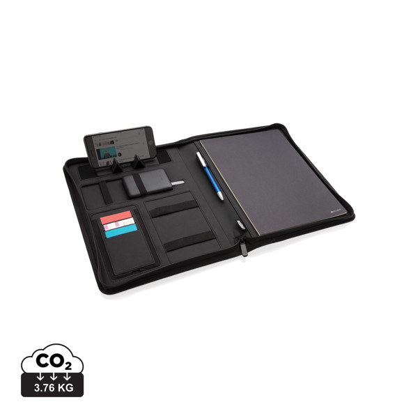 Air 5W wireless charging portfolio A4 w/ 5000 mAh powerbank - Grey