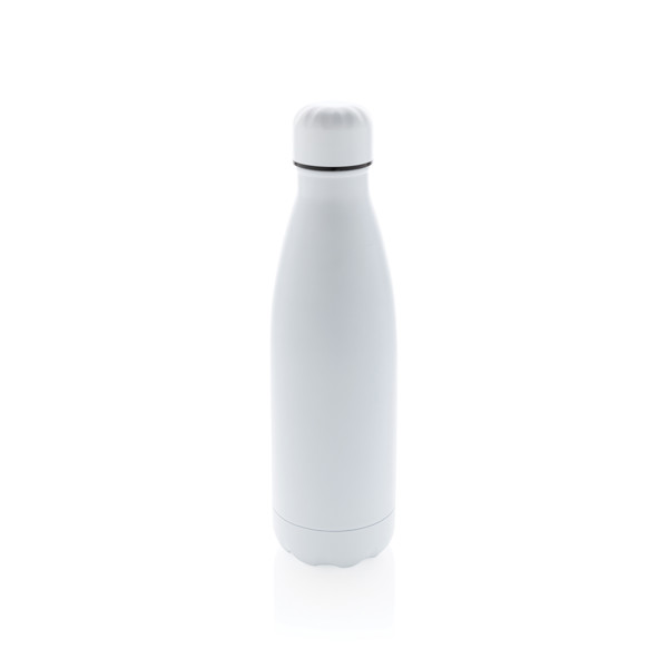 Solid colour vacuum stainless steel bottle 500 ml - White