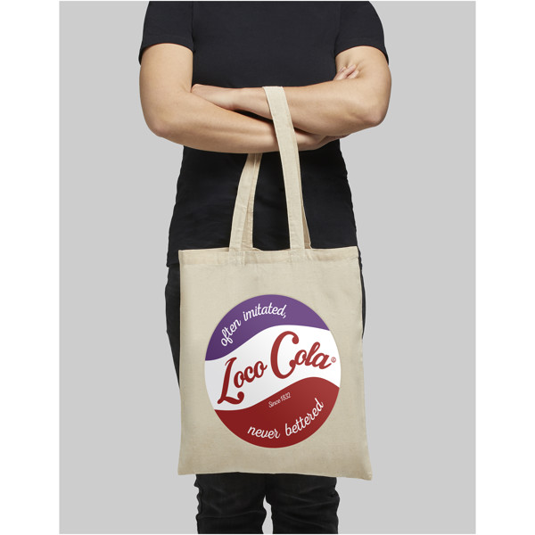 Madras 140 g/m² cotton tote bag 7L - White