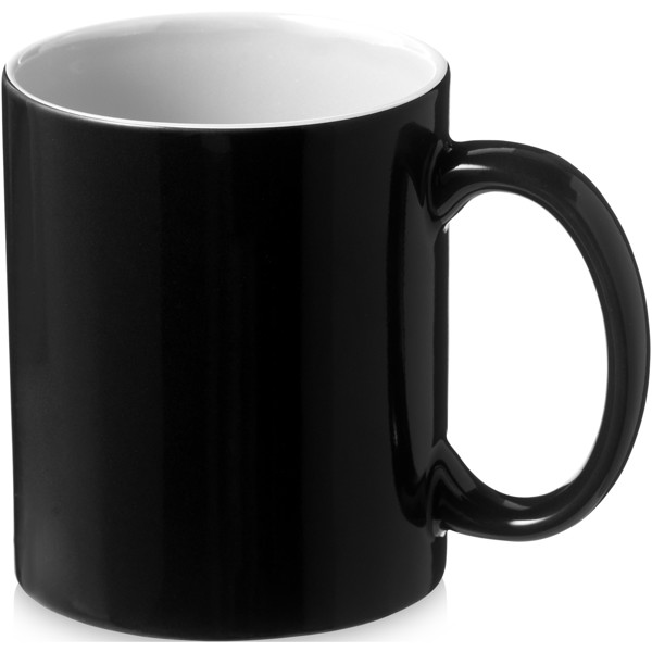 Java 330 ml ceramic mug - White / Solid black