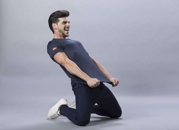 Adult T-Shirt Tecnic Bandera - White / M