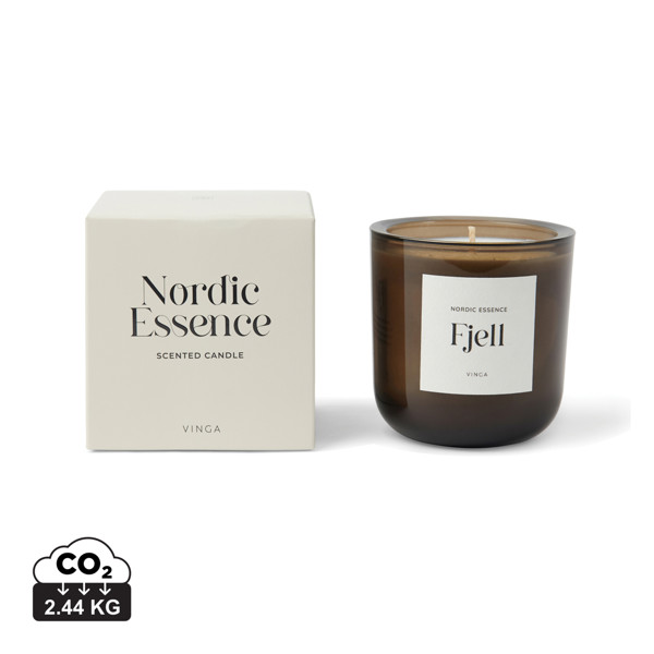 Nordic essence scented candle large - Off White / Dark Brown
