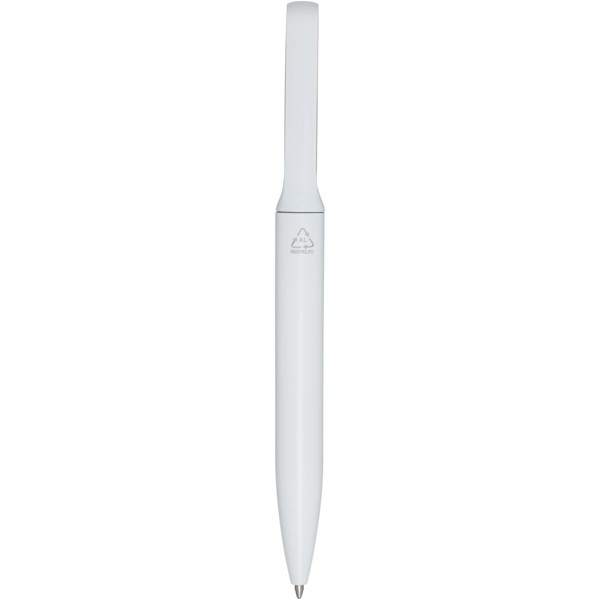Blanca recycled aluminium ballpoint pen (black ink) - White