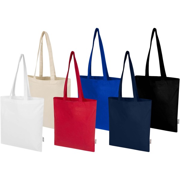 Peru Blend 180 g/m² GRS recycled cotton tote bag 7L - Red