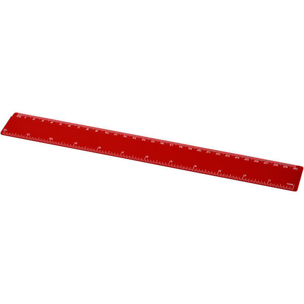 Refari 30 cm recycled plastic ruler - Red