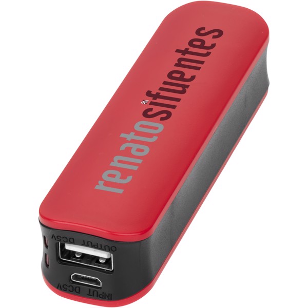 Powerbanka 2000mAh Edge - Červená s efektem námrazy / Černá