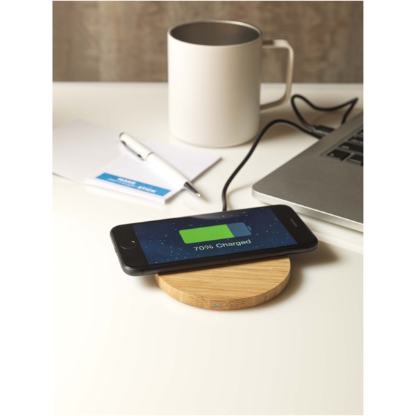 Essence 15W bamboo wireless charging pad