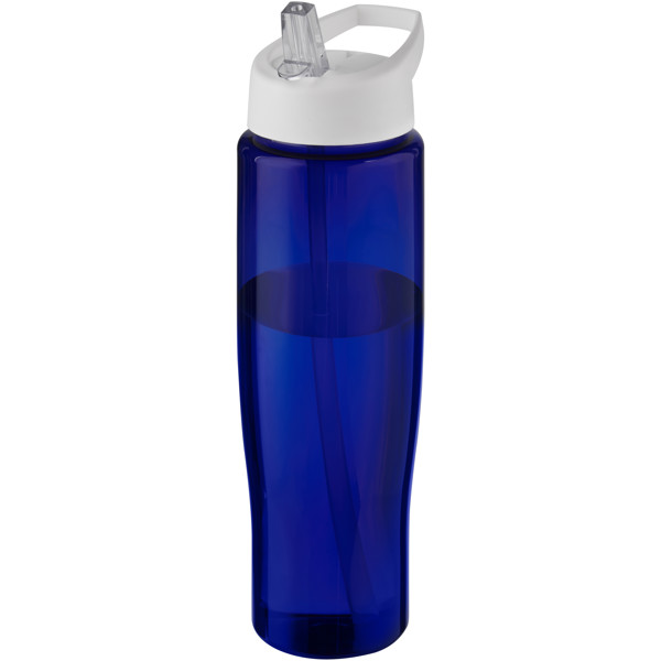 H2O Active® Eco Tempo 700 ml spout lid sport bottle - White / Blue
