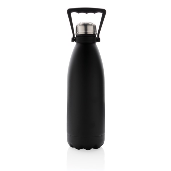 ​Large vacuum stainless steel bottle 1.5L - Black