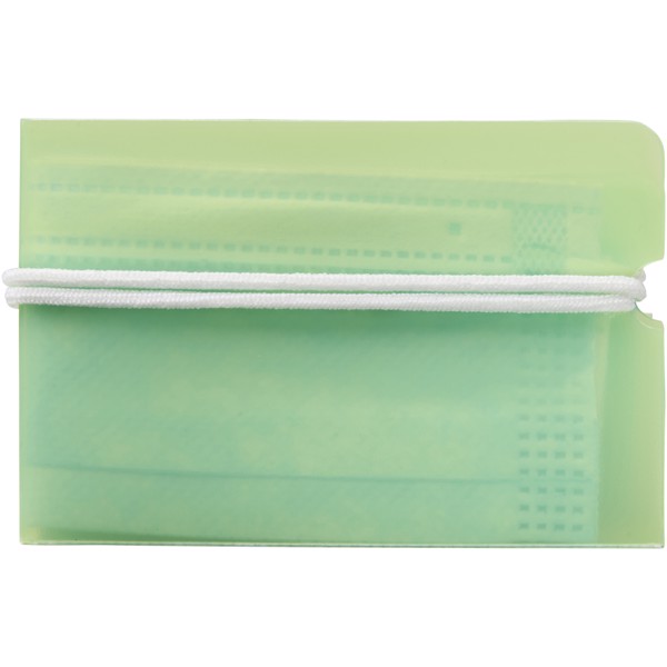 Madden fold-up face mask wallet - Transparent lime