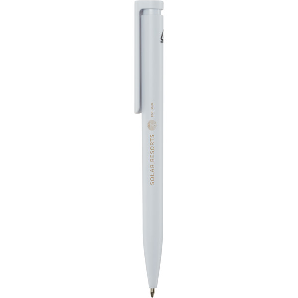 Unix recycled plastic ballpoint pen (blue ink) - White