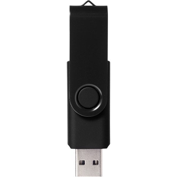 Rotate-metallic 2GB USB flash drive - Solid black