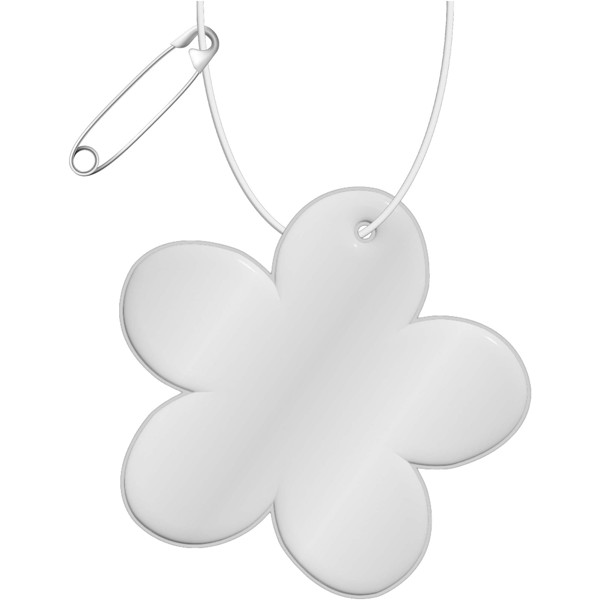 RFX™ H-13 flower-shaped lightweight reflective PVC hanger - White