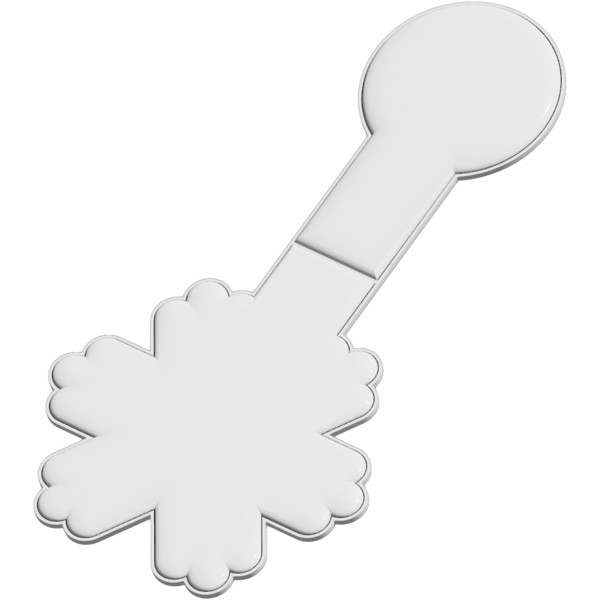 RFX™ M-10 snowflake reflective PVC magnet - White