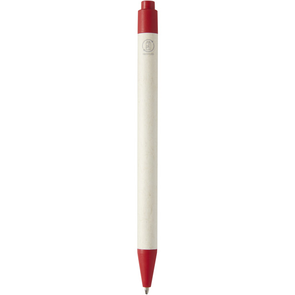 Dairy Dream recycled milk cartons ballpoint pen (black ink) - Red