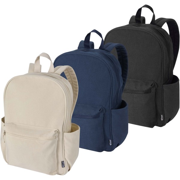 Recanvas 15.6” GRS recycled city backpack 16L - Black