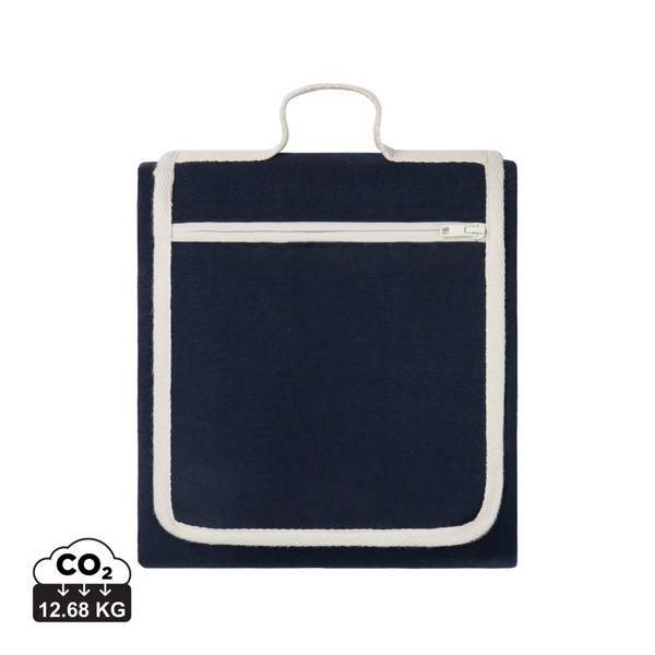 VINGA Volonne AWARE™ recycled canvas picnic blanket - Blue / Off White