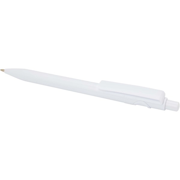 Unica recycled plastic ballpoint pen (black ink) - White