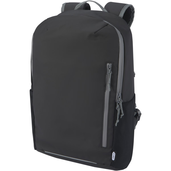 Aqua 15\" GRS recycled water resistant laptop backpack 21L