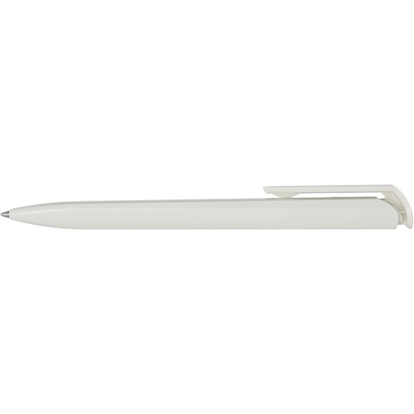Lucia recycled plastic ballpoint pen (black ink) - White
