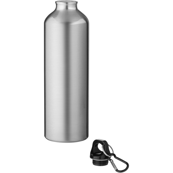 Oregon 770 ml RCS certified recycled aluminium water bottle with carabiner - Silver