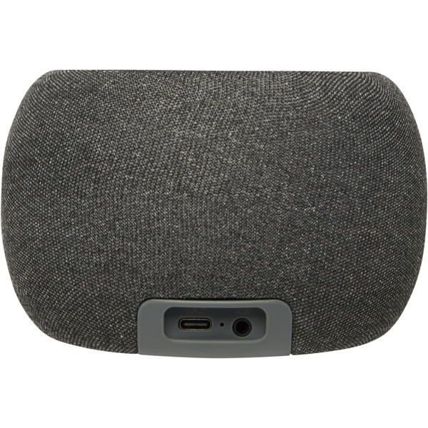 Ecofiber bamboo/RPET Bluetooth® speaker and wireless charging pad