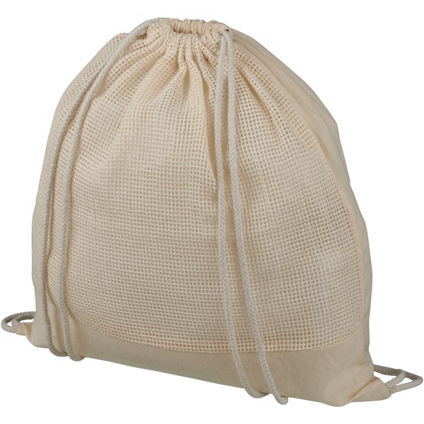Maine mesh cotton drawstring bag 5L