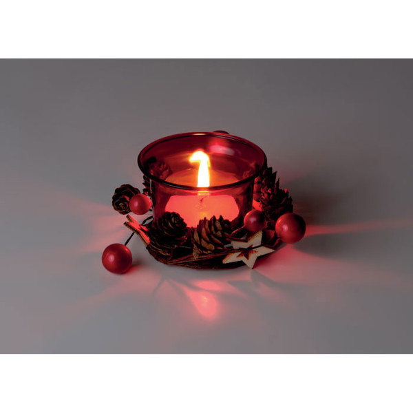 Christmas candle holder Bougie - Red