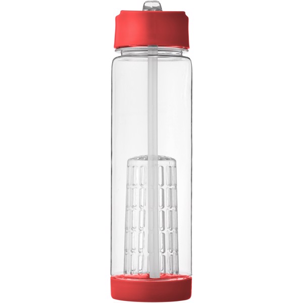Tutti-frutti 740 ml Tritan™ infuser sport bottle - Transparent / Red