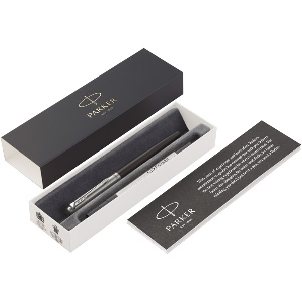 Jotter stainless steel rollerbal pen - Stainless steel / Solid black
