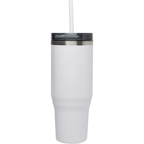 Melbourne 1200 ml RCS certified insulated tumbler with straw - White