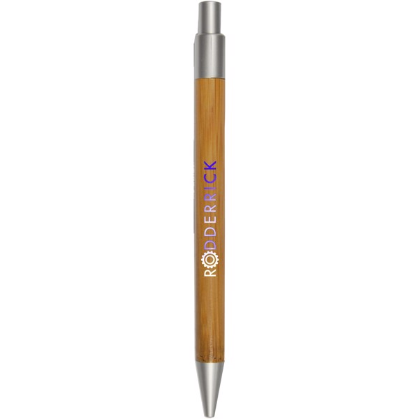 Borneo bamboo ballpoint pen (black ink) - Natural / Silver