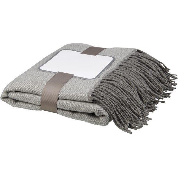 Haven herringbone throw blanket - Grey
