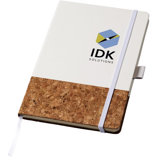 Evora A5 cork thermo PU notebook - White