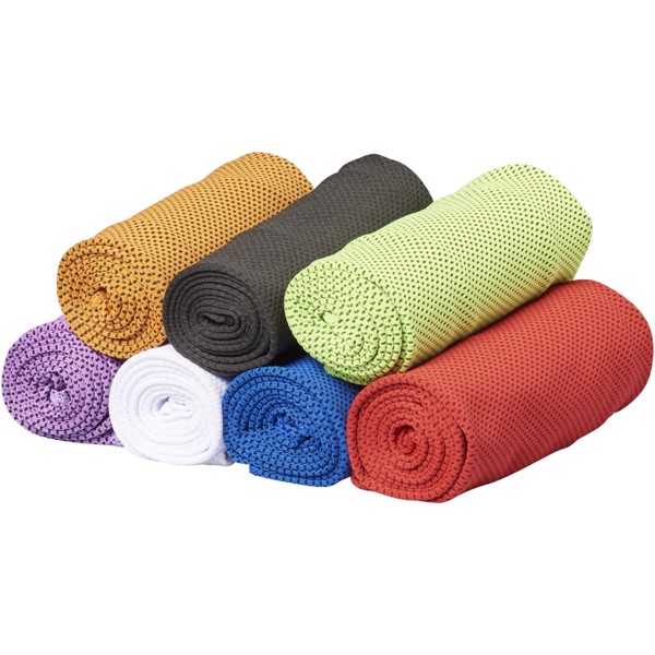 Fitness ručník Alpha - Červená s efektem námrazy