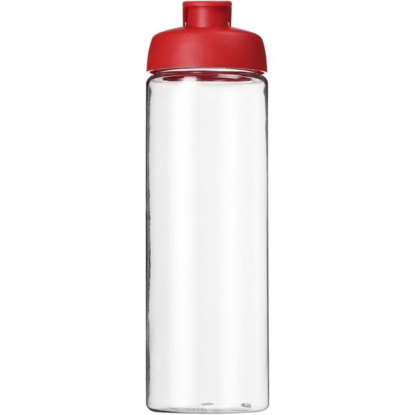 H2O Vibe 850 ml sportovní lahev s vyklápěcím víčkem - Průhledná / Červená s efektem námrazy