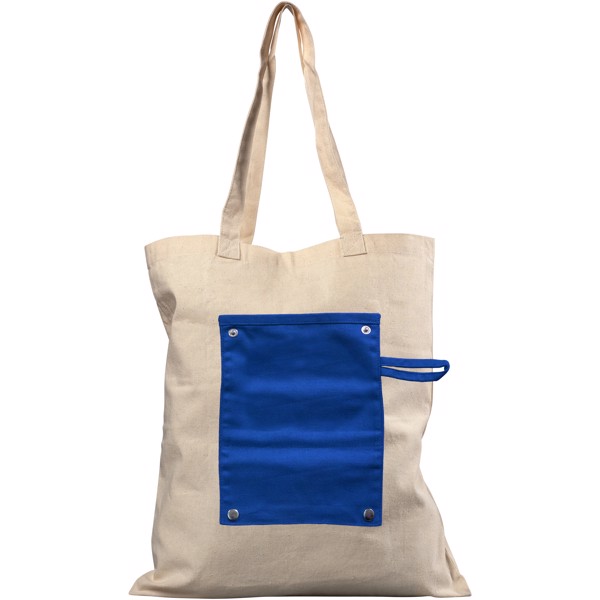 Bolsa Tote de algodón de 180 g/m² enrollable con botones "Snap"