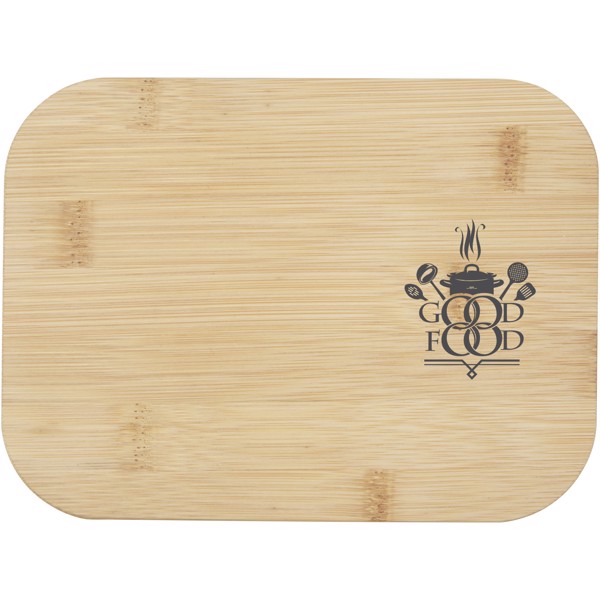 Roby 1000 ml glass lunch box with bamboo lid - Natural / Transparent Clear